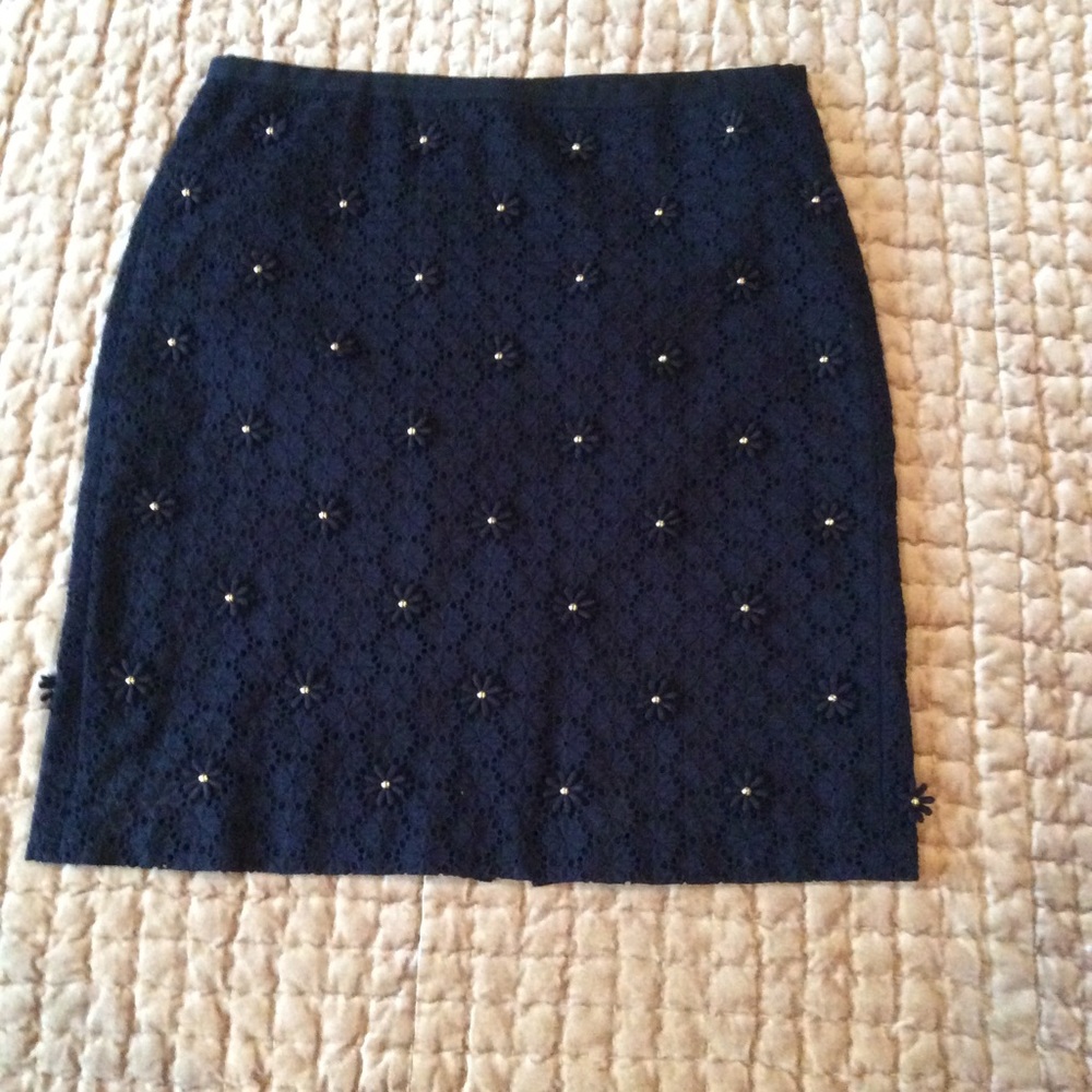 Talbots blue skirt